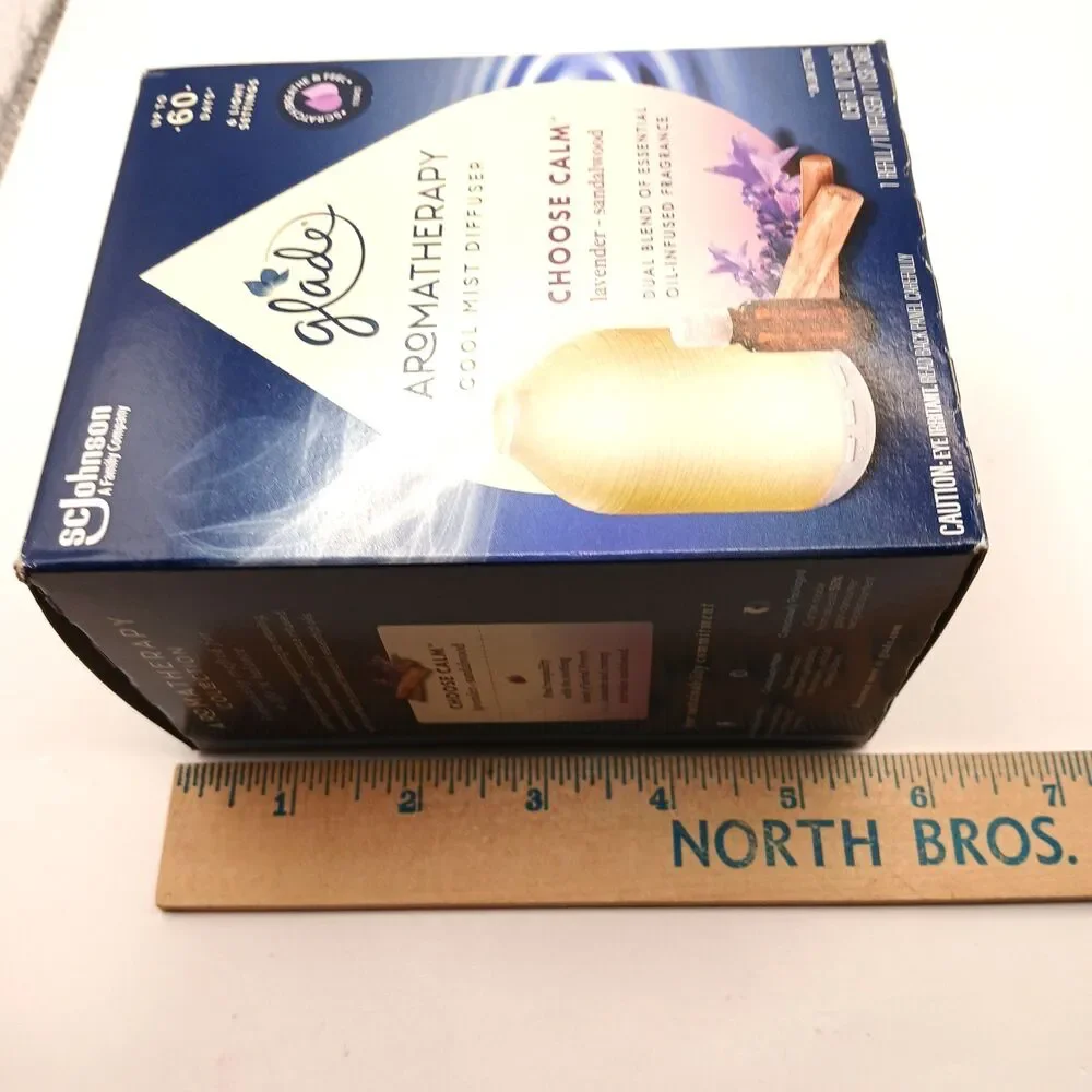 Glade Aromatherapy Cool Mist Diffuser Choose Calm w/ 1 Refill Lavender Sandalwd
